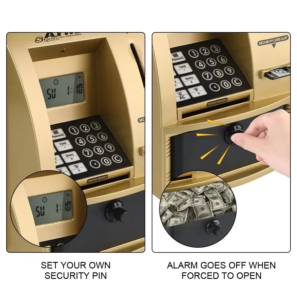 Contanti Monete Risparmio Regalo di Natale Password Denaro Saldatore elettronico Deposito automatico Banconote Cassetta di sicurezza Banca Bancomat_voghion.com