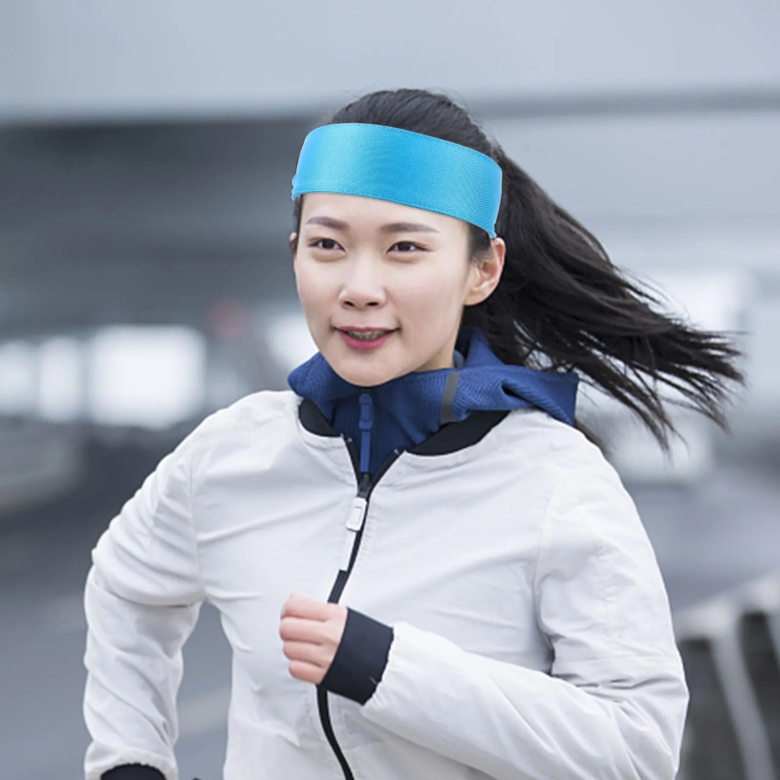 스포츠 헤드밴드 운동, 런닝, 사이클링, 가라테 훈련용 재사용 가능한 통기성 원단 헤드밴드