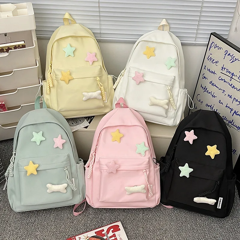 Cute School Backpack for Gilrs High School Large Capacity Travel Backpack Rucksack for Women Leisure Kawaii Daypack