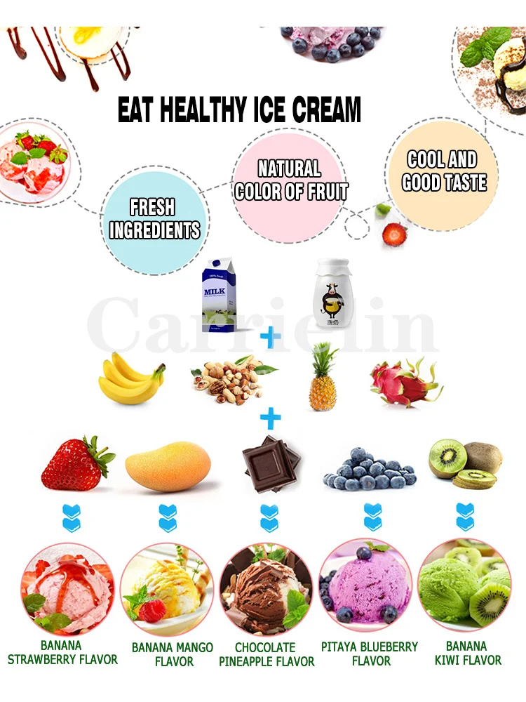 Frozen Yogurt Blending Machine Fridge to Make Milkshake Ice Cream Mixing Snowstorm Machine Stainless Steel Commercial Equipment 2