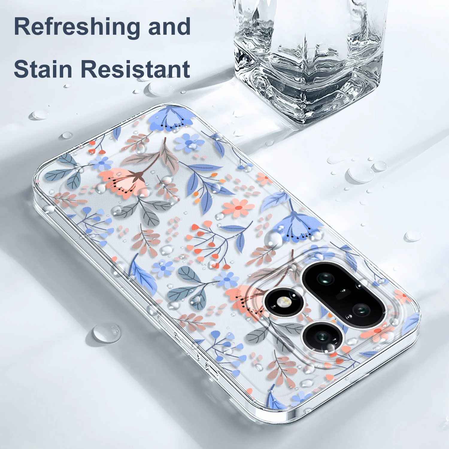 Orchid Leaves Transparent Soft TPU Phone Case