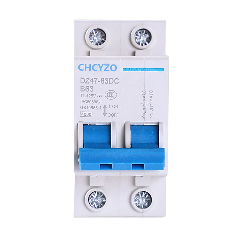1P/2p Circuit Breaker 12v-125v Air Switch DC 3A-125A Electric Car Battery Protection Switch Circuit Protector