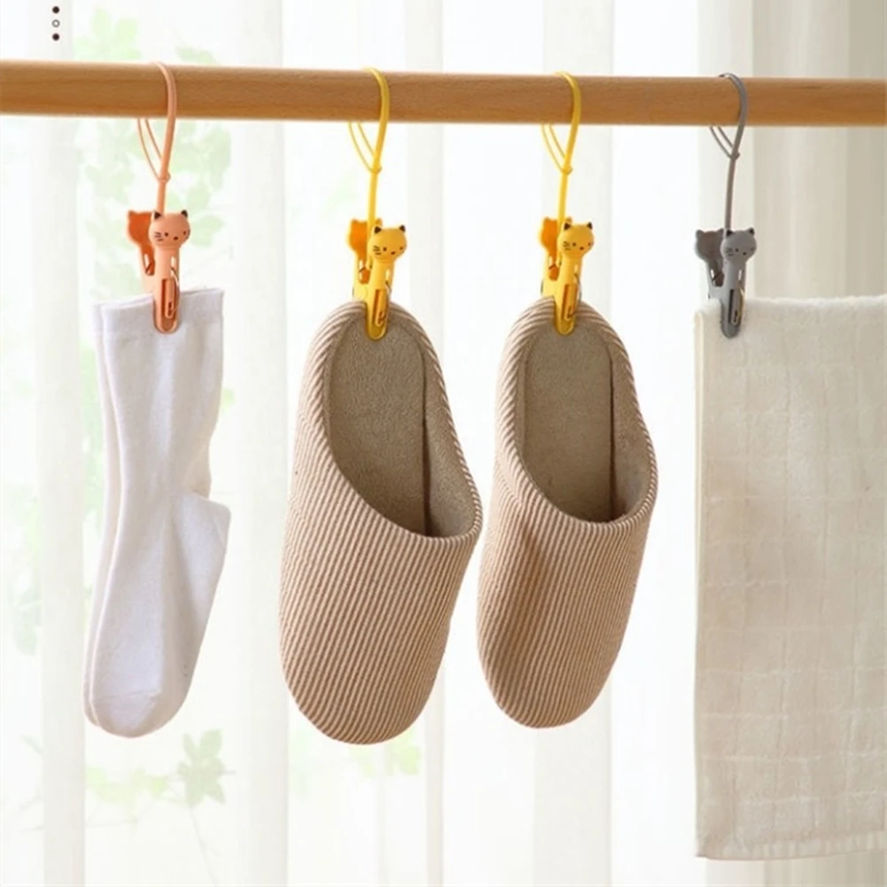 

6pcs Clothes Pegs Small Plastic Clip Clothes Holder Household Drying Rack Clothes Clip Drying Clip Laundry Storage And Organizer