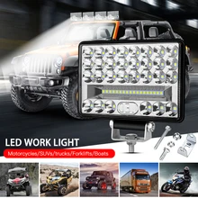 

1PCS 144W 3030 48-LED Work Driving Light Car Truck Lamp 4WD Off-Road Large View 6000K for SUV Off-road Vehicle Motorcycle Truck