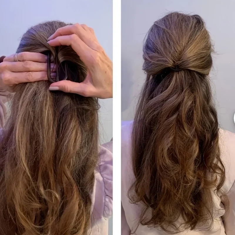 2-Pack U-Shaped Hair Pins, Elegant Minimalist Oval Leopard Print Hair Accessories for Valentine'S Day