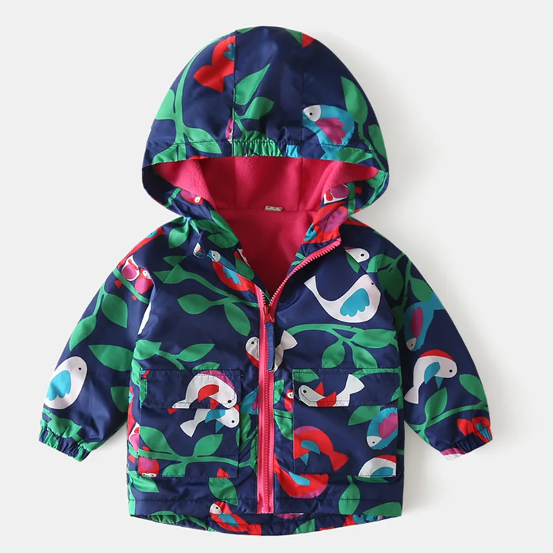 thumbnail image 1 of Ropa impermeable cálida de otoño para niños y niñas, chaqueta con capucha rígida de lana, chaquetas con cremallera estampadas, abrigos cálidos de invierno para niños, prendas de vestir, 1 of 5