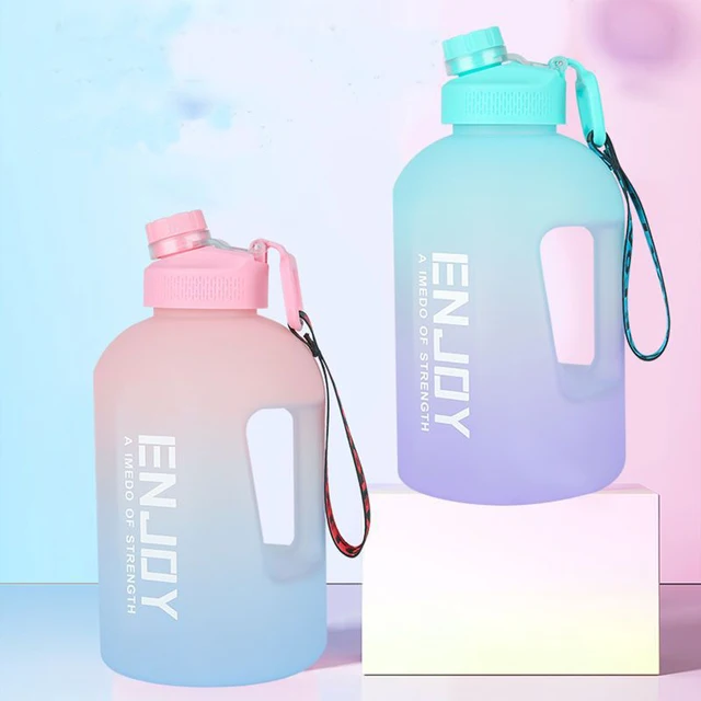 3 Liter Sports Water Bottle With Handle Large Capacity Fitness With Scale Gradient Kettle Outdoor Plastic Portable Water Bottle 2