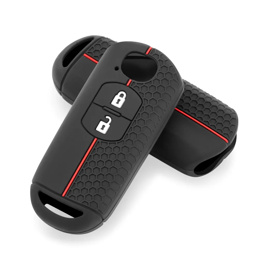 ontto Guscio Cover per Chiave Telecomando Auto per Mazda 2 3 5 6 CX-3 CX-5 CX-7 CX-9 RX-8 MX-5 Miata Coprichiave in Pelle Custodia Protettivo Portachiavi 3 Tasti-Coniglio B