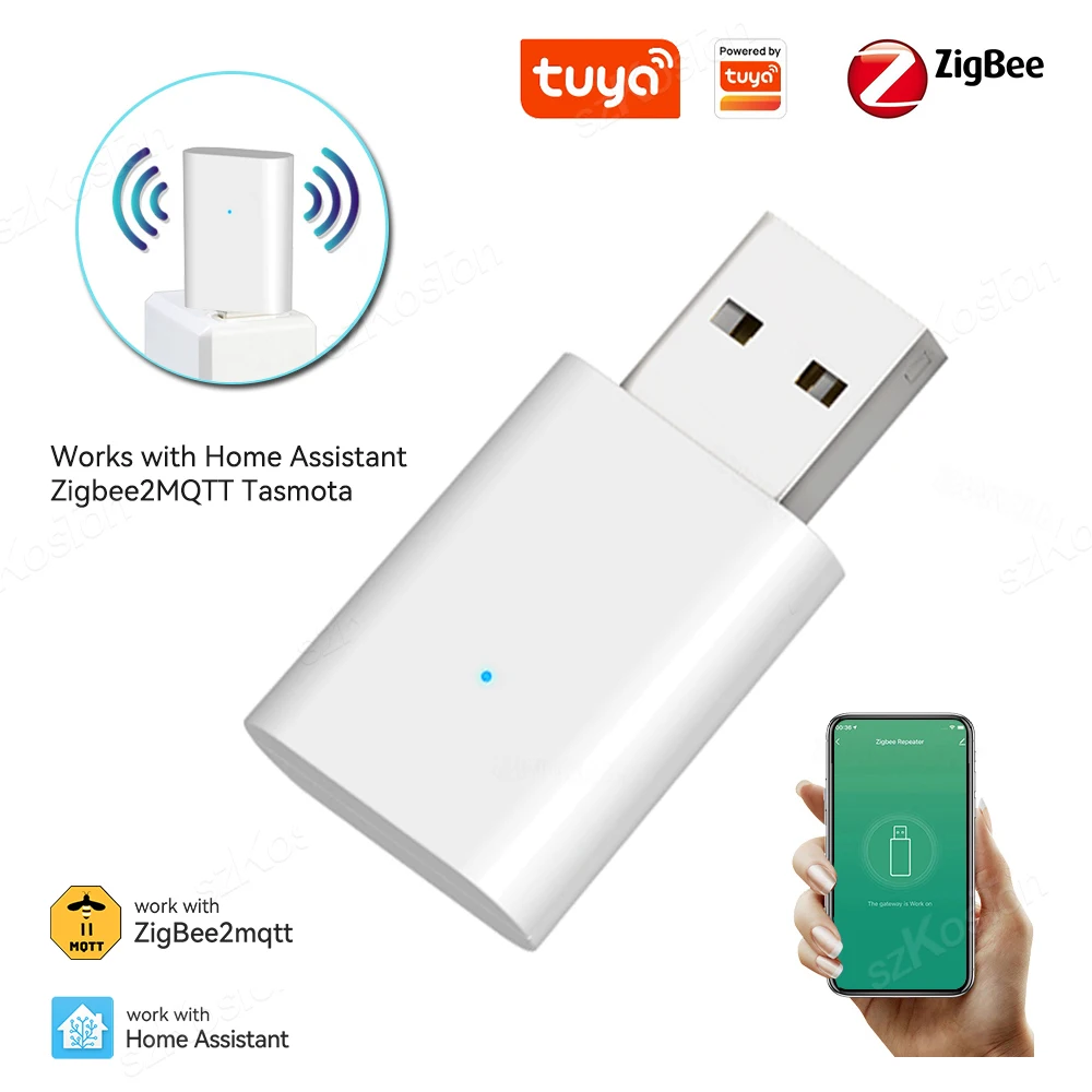 Amplificador de Sinal Usb para Smart Life Repetidor Extender Home Assistant Tuya Zigbee 3.0 Zigbee2mqtt Automação Residencial