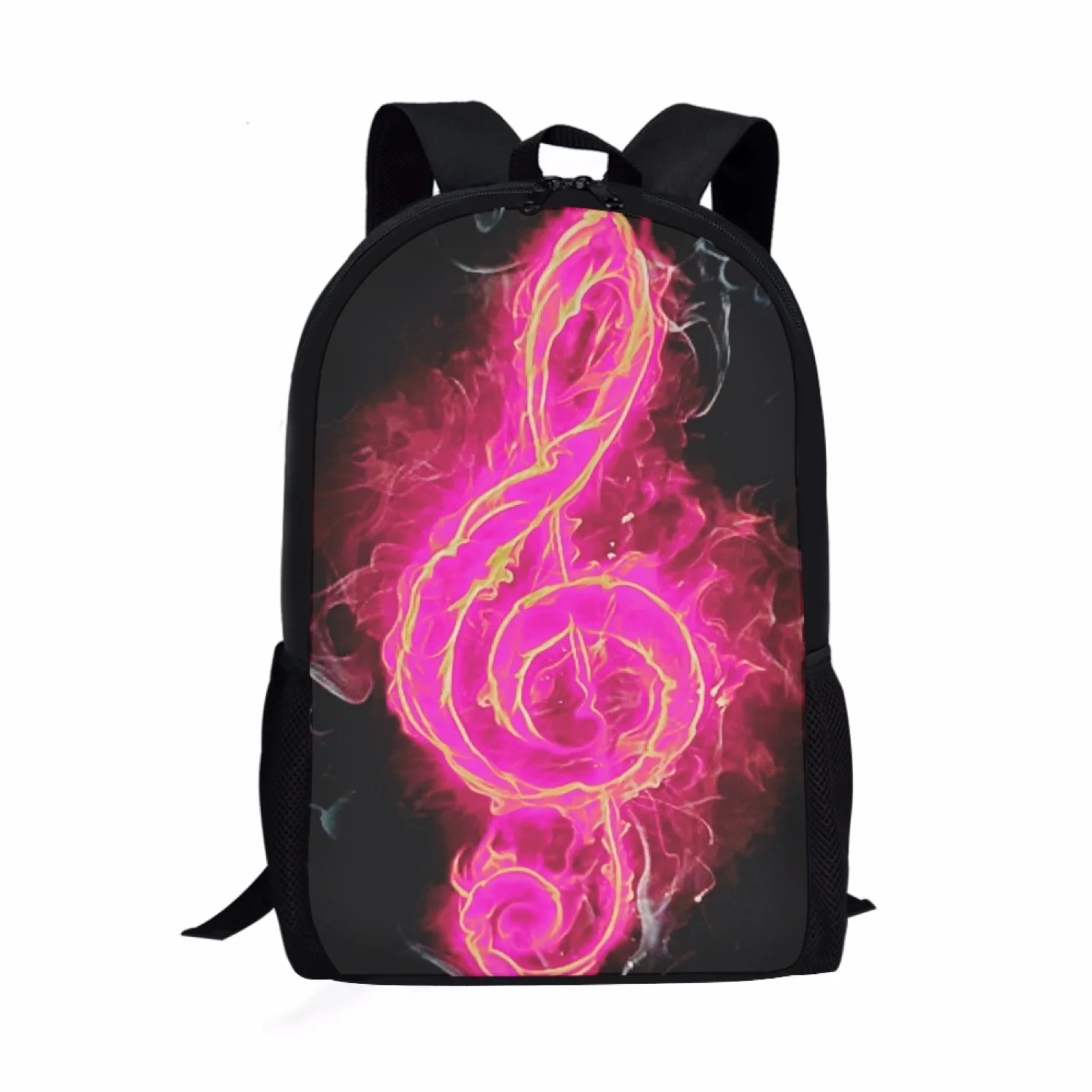 Student School Bags for Kids Girls Boys Backpacks Teen Back Pack Schoolbags Cute Flame Music Print Bookbags Children Book Bag