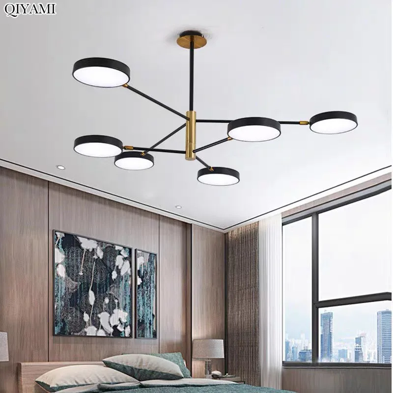 

Modern Pendant Lamps Black Gray Dining Room Living Room Hotel Decor Fixtures Hanging Lamps Chandeliers Ceiling Decoration Lights