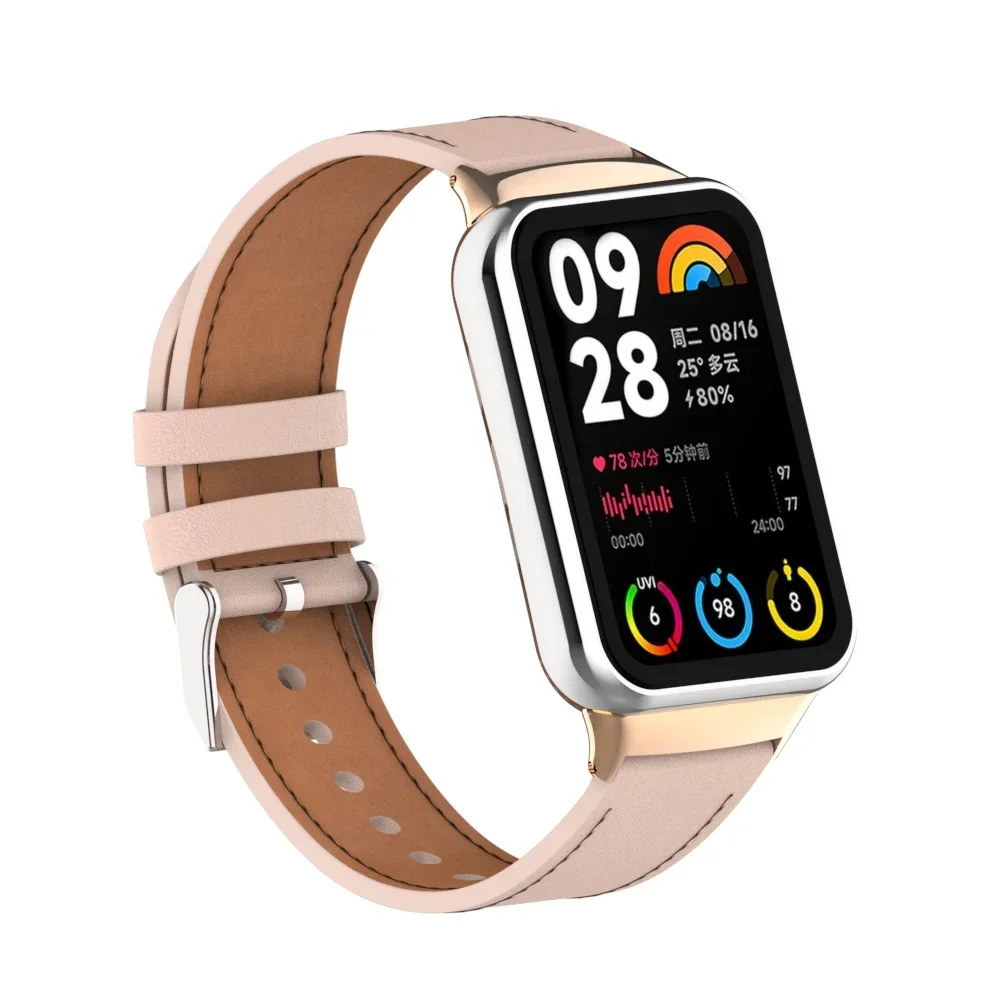 Premium Leather Strap - Comfortable Metal Bracelet Wristband Accessory