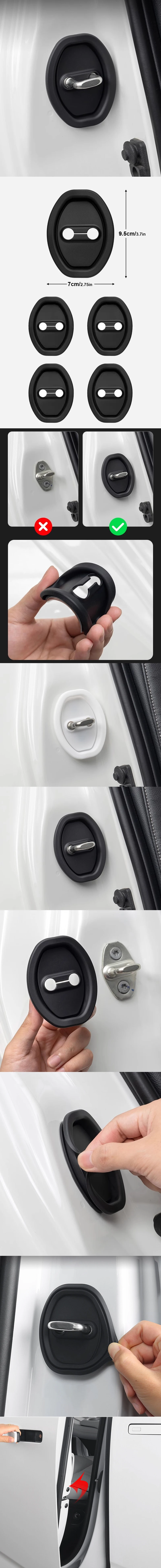 Universal Auto Fahrzeug Türschlösser Schutz Stopper Silikon Kissen Stumm Stoßdämpfer Schutzhülle Stille Schock Pads – Detail 1