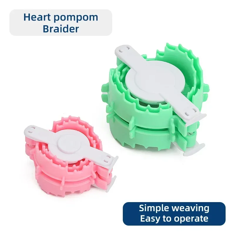 Heart-shaped plastic plush ball weaving machine size 2 set of plush ball making machines