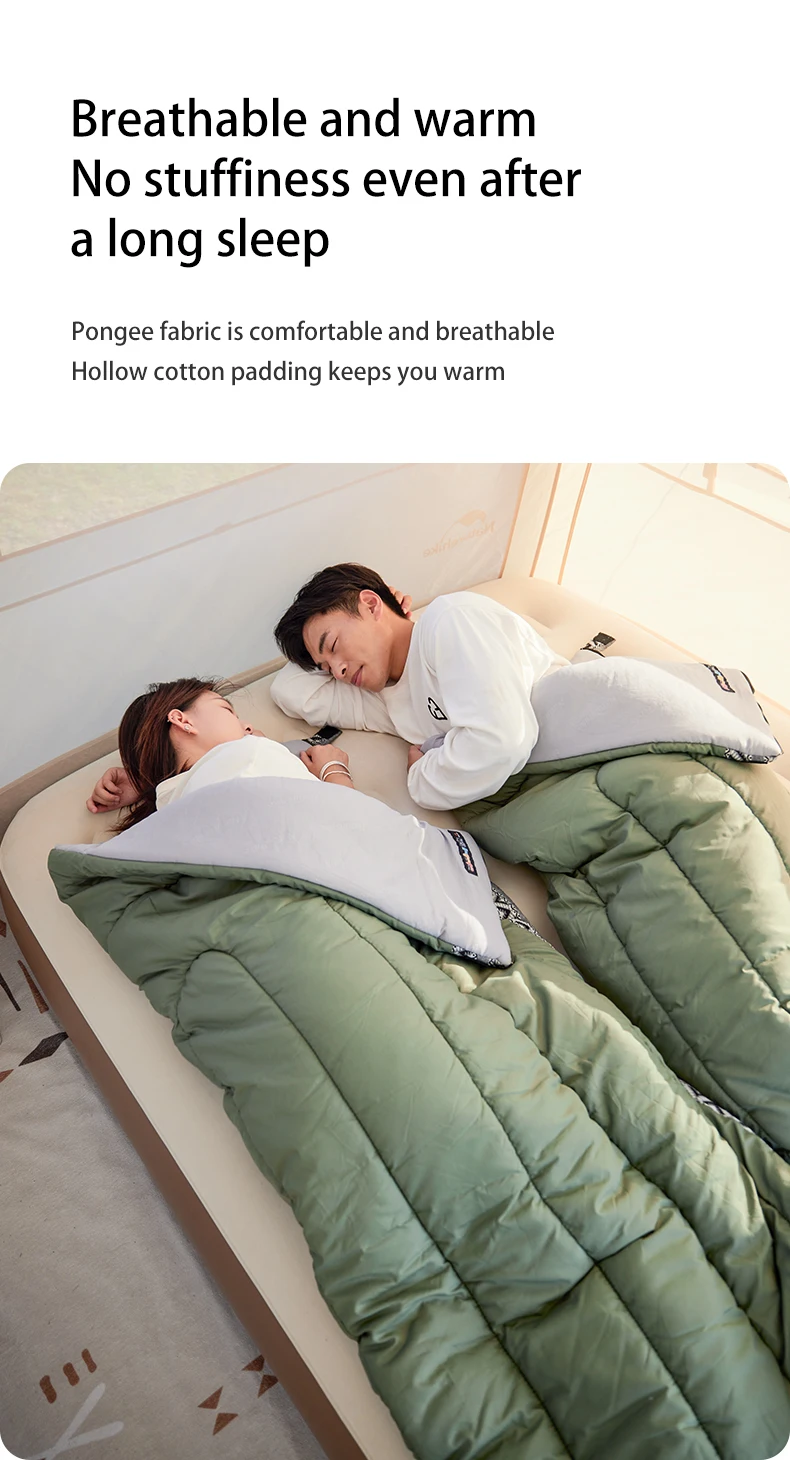 Naturehike Camping-Schlafsack, tragbare ultraleichte Decke, Steppdecke für Outdoor-Reisen, Picknick, Wandern, waschbar – Detail 3