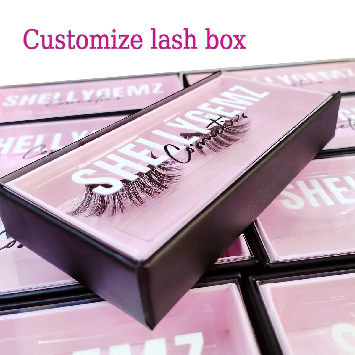 Lashes Box Case With Tray Wholesale Eyelashes Cases Packaging Russian Lashes Eyelashes Box Package Custom Logo Bulk Supplier 5