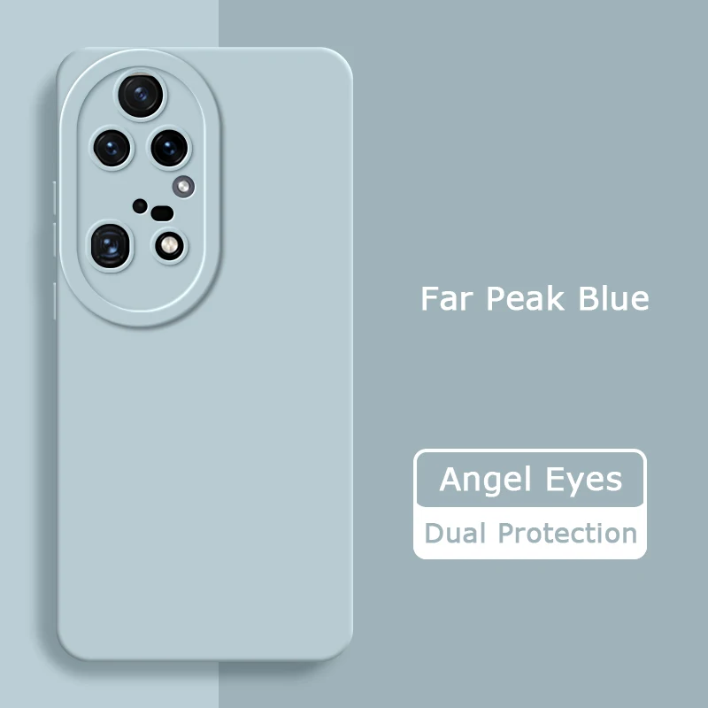 Angel Eyes Square Liquid Silicone Case – Soft Protective Phone Back Cover