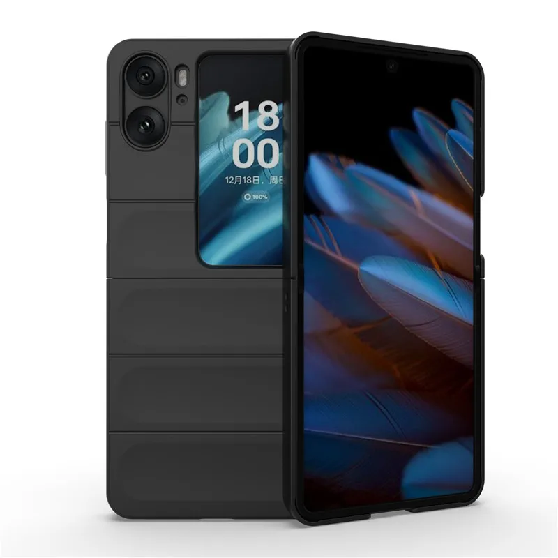 

For Oppo Find N2 Flip Cover For Find Ｎ2 Flip 5G Case 6.8 inch Shockproof Rubber Silicone Protective Bumper For OPPO Find Ｎ2 Flip