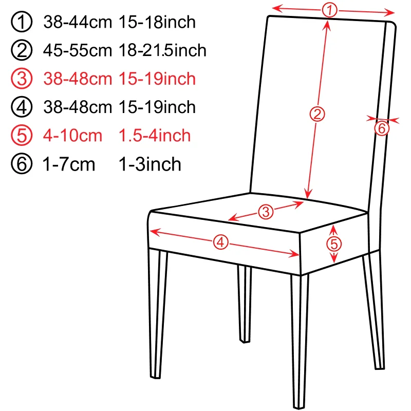 High-Quality Chair Cover Universal Size Elastic Chair Covers Slipcovers Removable Dining Seat Covers Banquet Hotel Dining Room 2