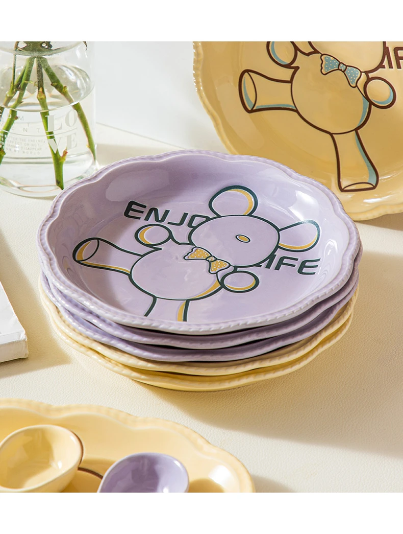 Food Network Viola Dinnerware Solid Purple Ceramic Dishes Dishes