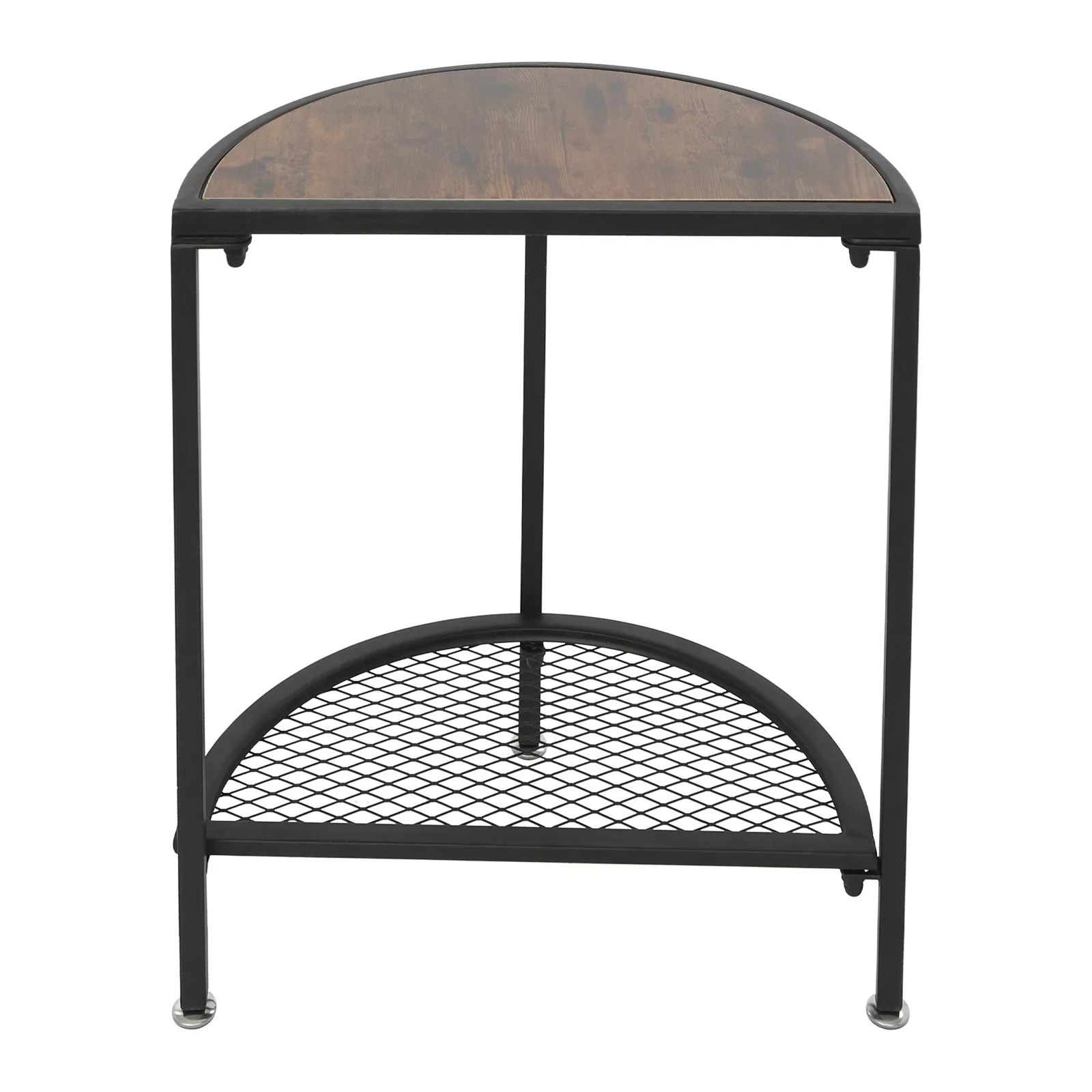 2-stufiger kleiner Beistelltisch, Halbmond-Beistelltische, Wohnzimmer, einzigartiges Bett, Nachttisch für Zuhause, Balkon – Detail 7
