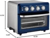 Air Fryer + Convection Toaster Oven, 8-1 Oven with Bake, Grill, Broil & Warm Options, Stainless Steel, TOA-70 (Navy Blue) 3