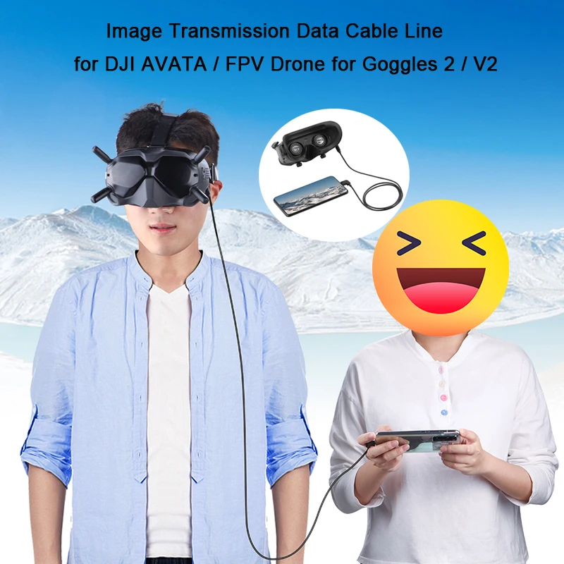 Image Transmission Data Cable Line For Dji Avata / Fpv Drone For Goggles 2 / V2 Watch Flight Screen Synchronously In Real Time