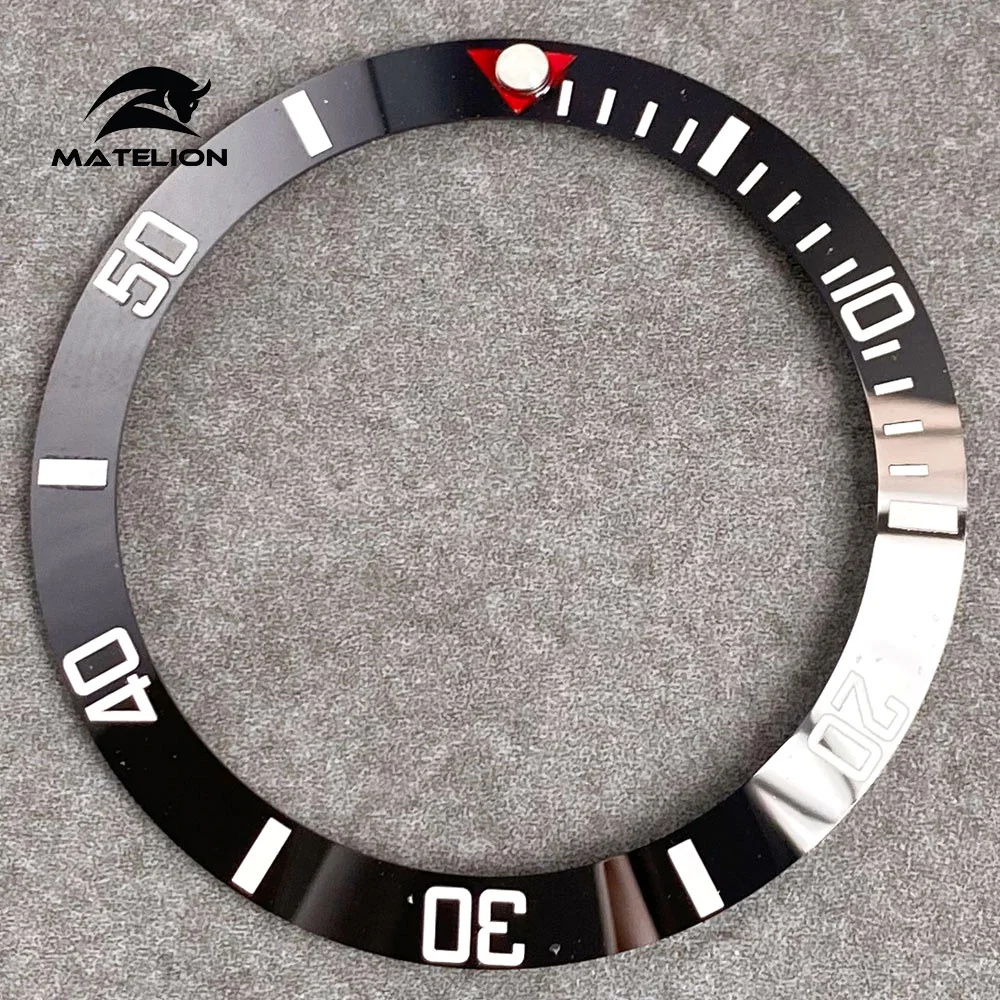 Ceramic Alloy Watch Bezel Insert Ring - 38mm Slope Fit for 40mm Watch Case, Men's Diving Watch Accessory