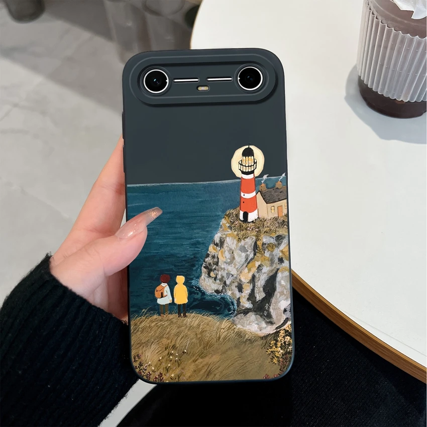 Sunflower Pattern Liquid Silicone Soft Back Cover