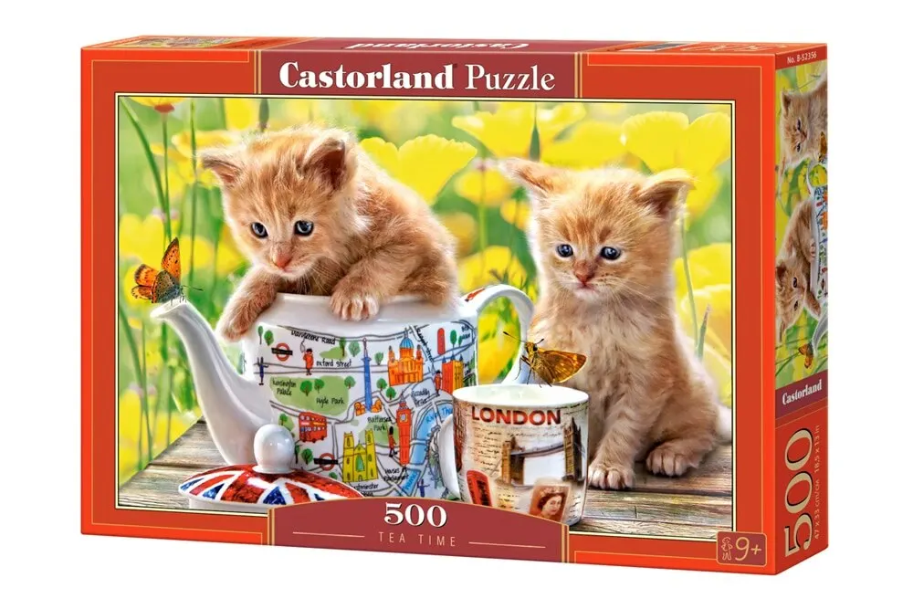 Пазл 500 деталей Castorland Время чаепития-котята | Игрушки и хобби