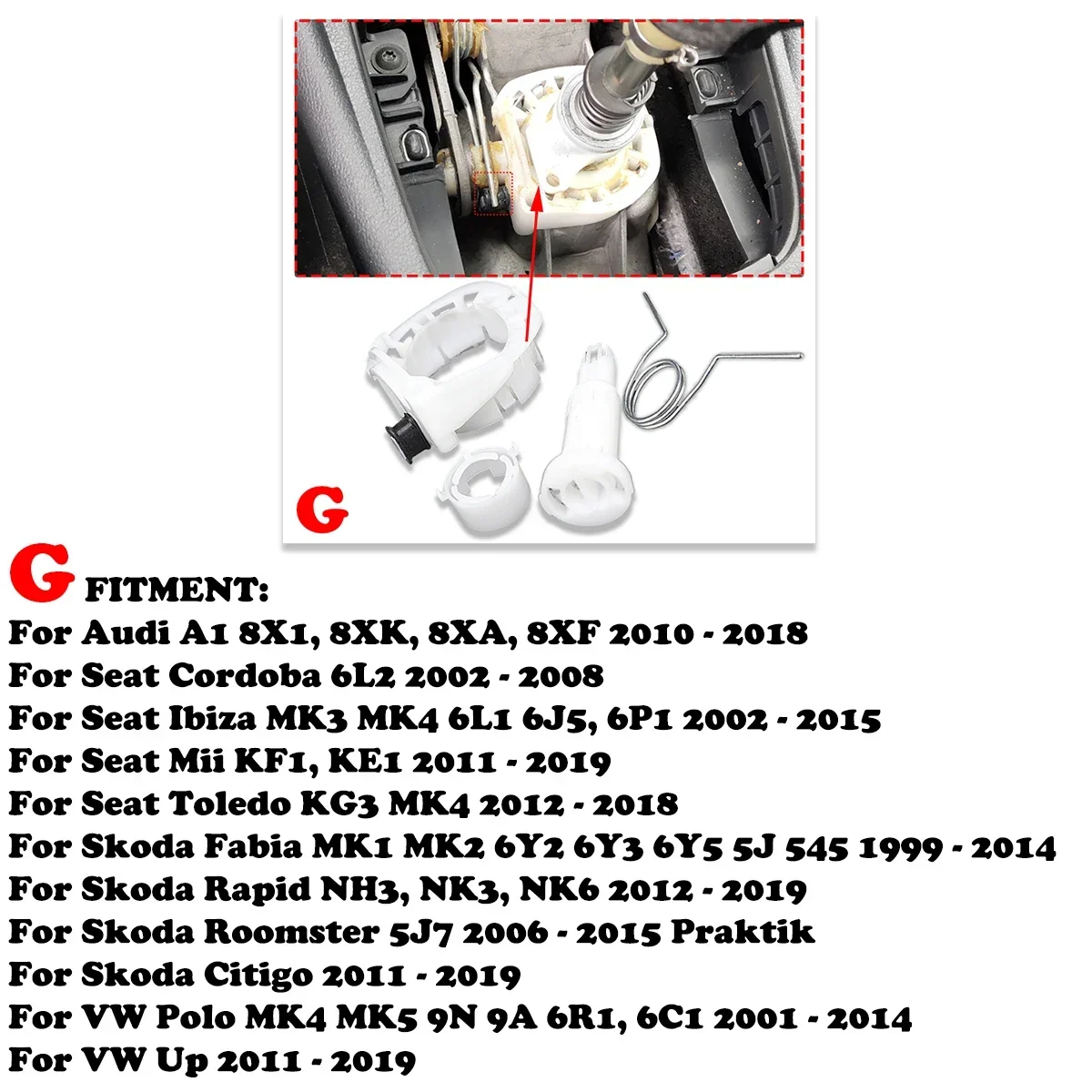 Getriebe-Reparatursatz für VW Audi Seat Skoda MT Trans Shifter First Gear Getter Reverse Lever Change Selector Linkage Bushes Spring – Detail 6