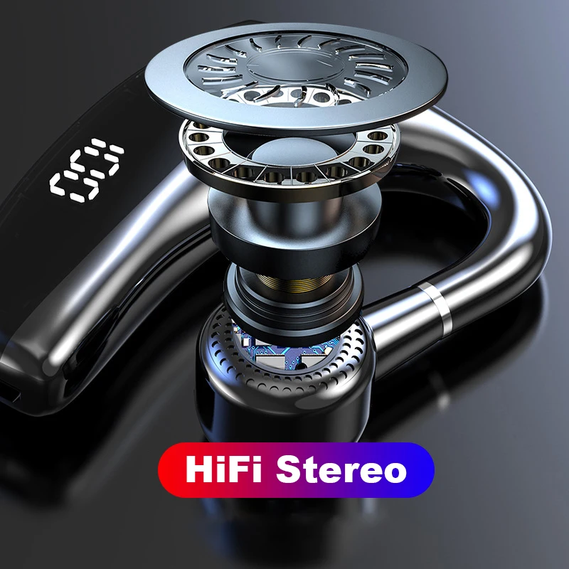 V9S Bluetooth 5.2 Earphone Sport Driver Car Wireless Headphone With Mic HD Handsfree Calling Stereo Music Business Headset 2