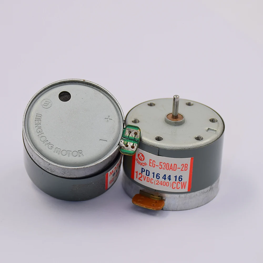 Mute EG-530AD-2B CCW Motor DC 12V 2400RPM Micro Mini 35mm Round Spindle Motor for Capstan Tape Deck Audio Recorder Player