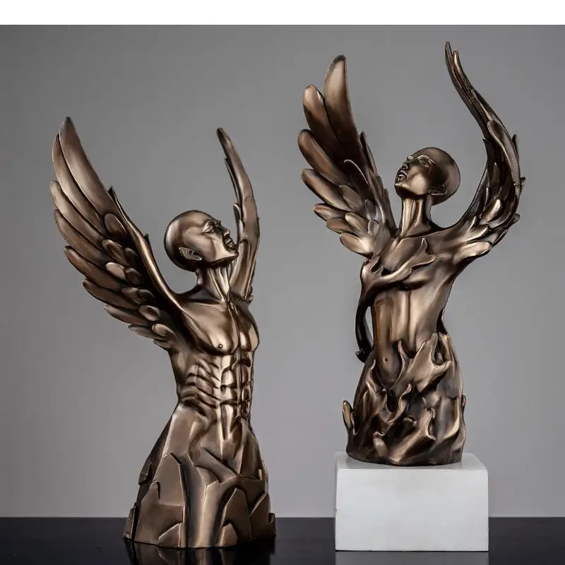 resin-human-sculpture-angel-nude-goddess-imitation-copper-golden-modern-home-decoration-accessories-handicraft-furnishings