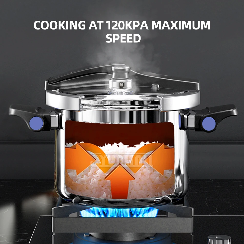120Kpa Kitchen Pressure Cooker 7.5L Stainless Steel Non Stick Pots Induction cooker gas universal 2