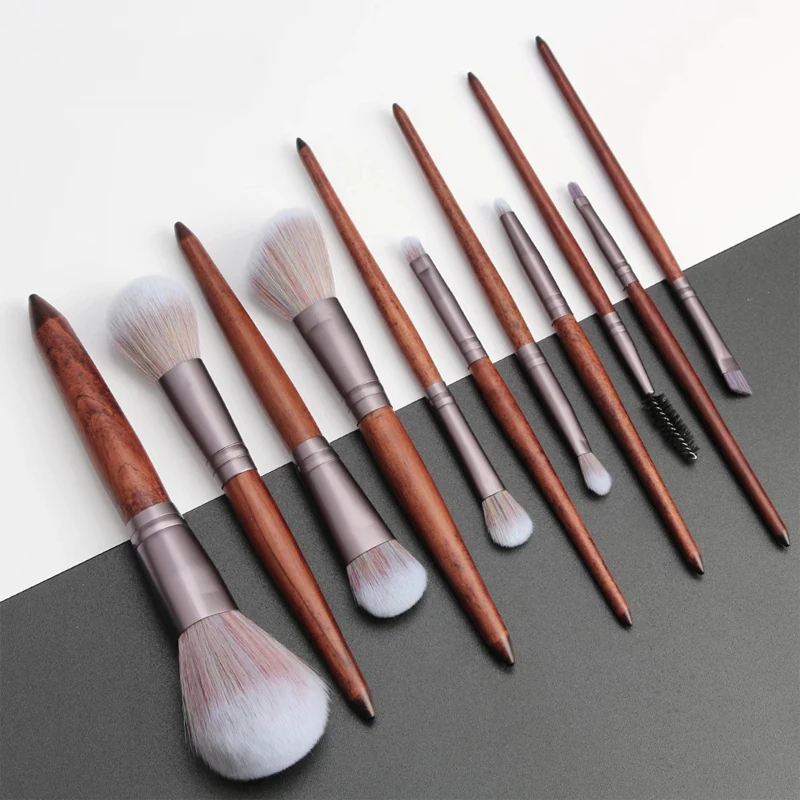 

11Pcs Professional Wooden Handle Makeup Brushes Set Foundation Powder Eyeshadow Brush For Beginner New User Cosmetic Makeup Tool