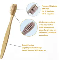 50Pcs Natural Bamboo Toothbrush Wood Toothbrushes Soft Bristles Fiber Teeth Brush Eco-Friendly Oral Care wholesale 5