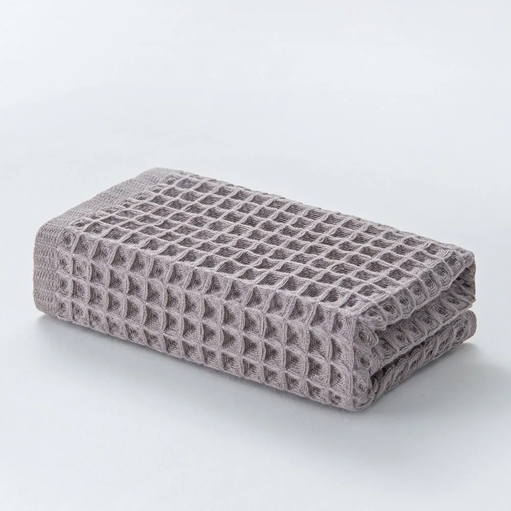 34X74cm Cotton Bath Waffle Towel Set For Children Baby Skin Friendly High Quality Soft Absorbent Home Bathroom Kitchen Washcloth 4