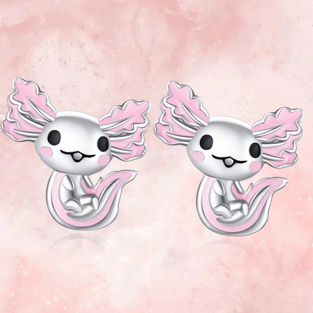 

Симпатичные Axolotl серьги-гвоздики, подарок на день рождения и Рождество для женщин, подарки на годовщину, ювелирные изделия, нишевый стиль, Лидер продаж
