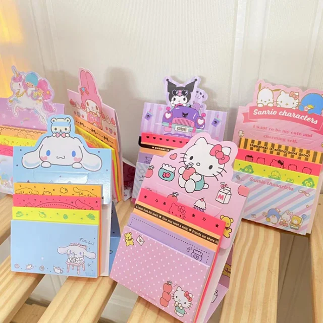 Hello Kitty Sticky Note Memo Pad Arces 80 Sheets Matricák Naponta Do Paper Girl A Student Office Sepleanery Ajándékhoz - Image 4