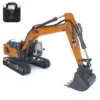 XDRC 1/14 Metal Hydraulic RC Excavator 5CH Valve 945 Remote Control Painted Digger Trucks PL18EV Toy Model TH21415 4