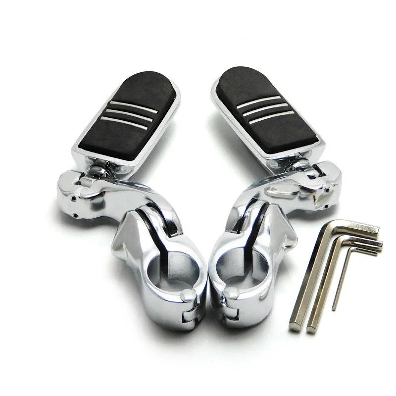 Universal 1-1/4 inch 32mm Motorcycle Foot Rest Highway Engine Guard Foot Pegs Mount For Harley Honda Kawasaki Suzuki