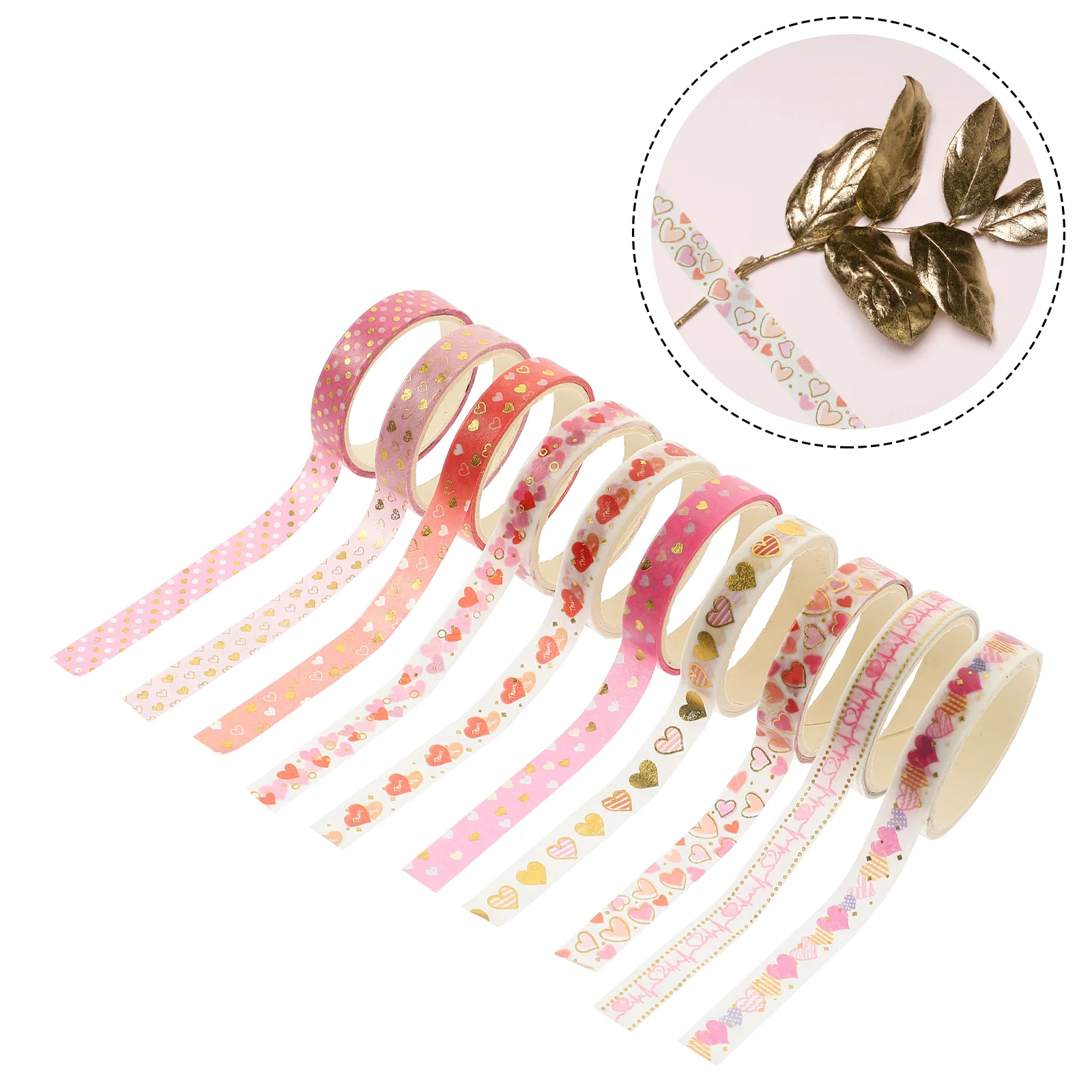 

Decorative Paper Sticker Hot Stamping Washi Tape Magnetic Valentine's Day Tapes
