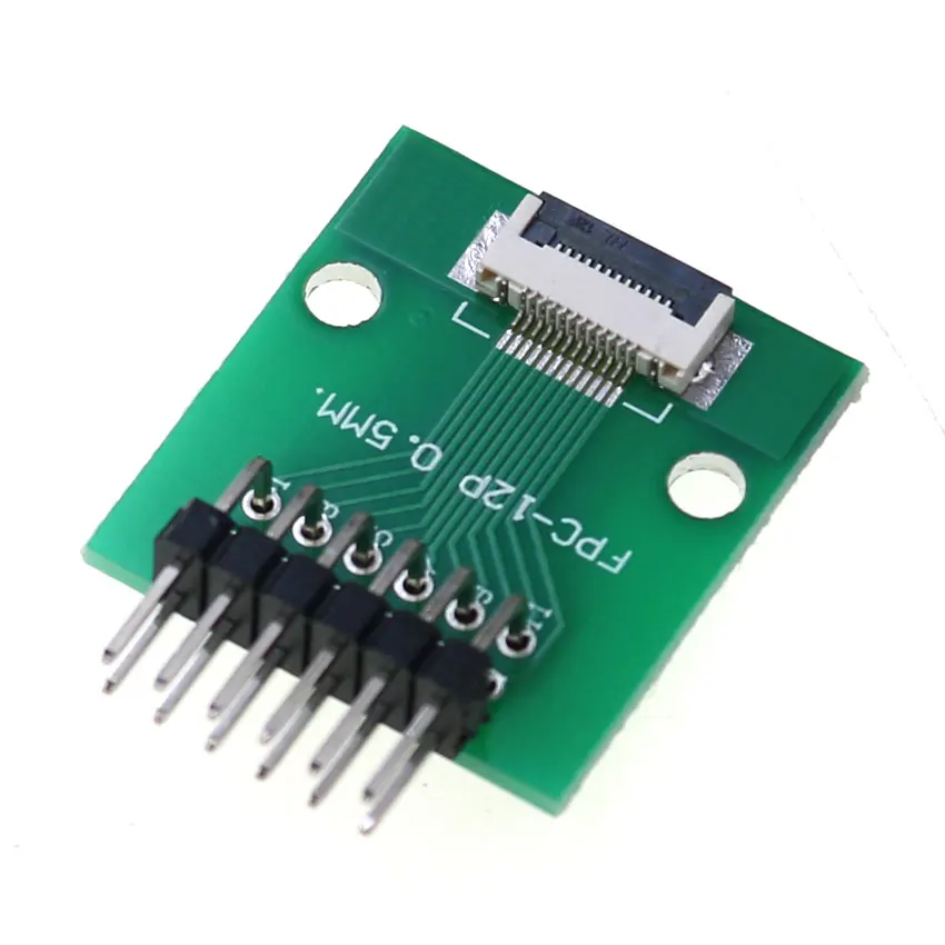 Versatile FPC/FFC Adapter Board with Double Row Straight Needle Connector – 0.5mm to 2.54mm Conversion, Multiple Pin Options Available