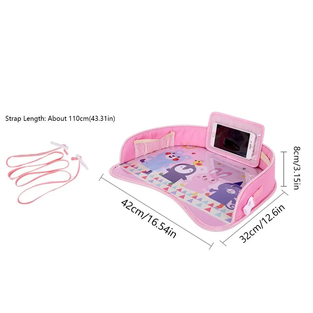 Portable Snack Tray Baby Car Seat Tray PVC Dining Kids Toy Holder Desk Ox Cloth Car Table Dining Plate