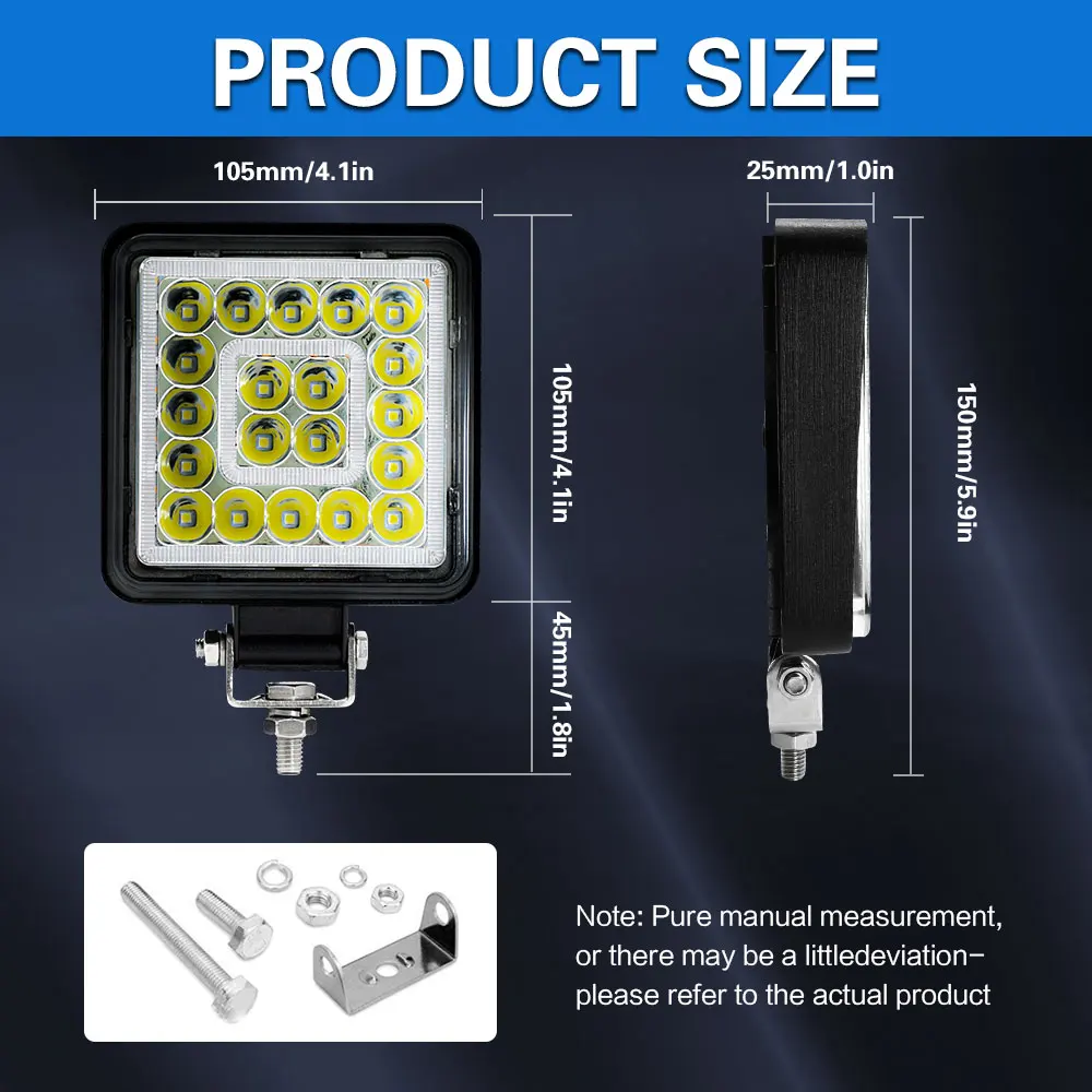 4 INCH Led Headlights Beam Spotlight 12v 24V Spot Fog Ligh Search Light Lightbar