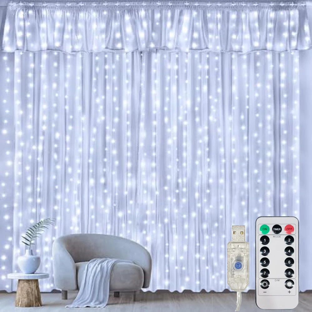 LED Curtain Fairy Lights for Festive Decoration and Ambiance