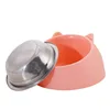 Cat Dog Bowl 15 Degrees Raised Non Slip Puppy Base Cat Food Drinking Water Feeder Tilt Safeguard Neck Pet Bowl Accessories A2 5