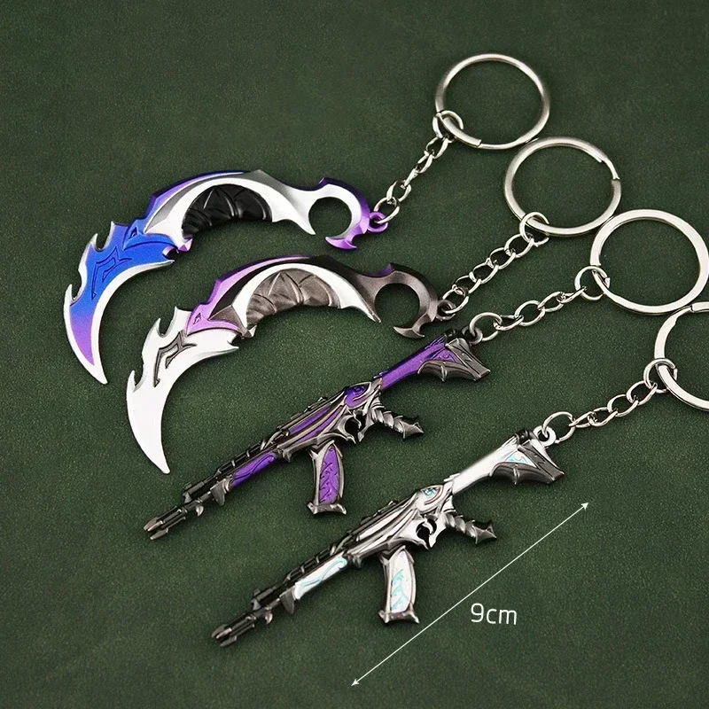thumbnail image 1 of Llavero con arma Valorant Reaver Karambit Vandal Prime Champions Skins Espada samurái Navaja de bolsillo Modelo de arma Regalos Juguetes para niños, 1 of 5