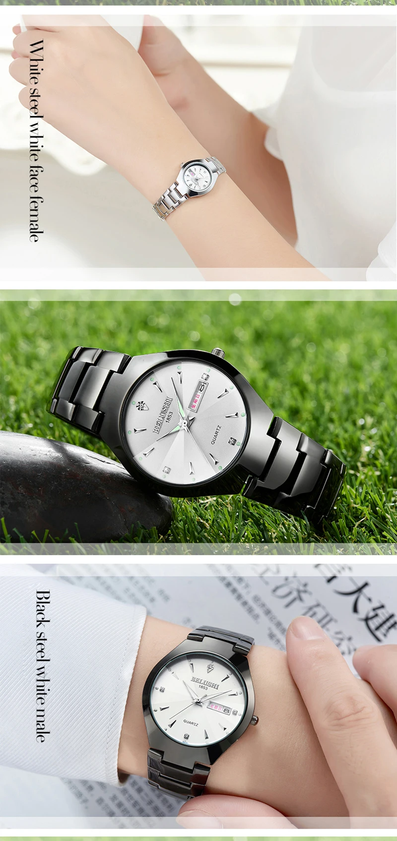 2022 Classic Couple Watches Pair Men and Women Top Brand Luxury Watches For Lovers Dress Business Men's Wristwatch Montre Femme